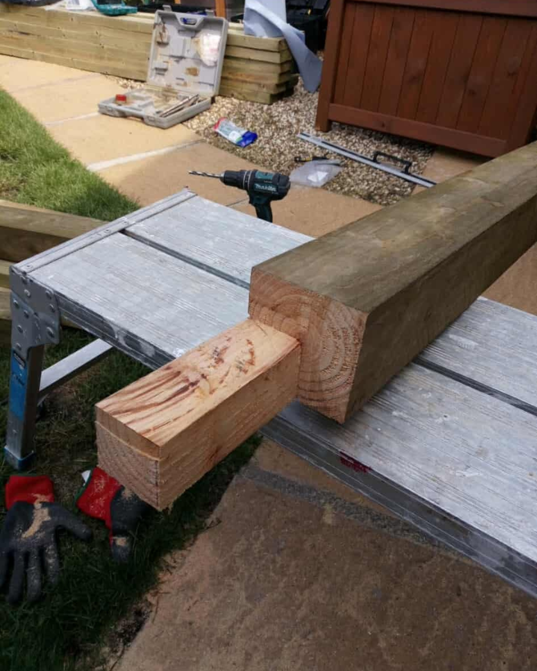 Carpentry being done