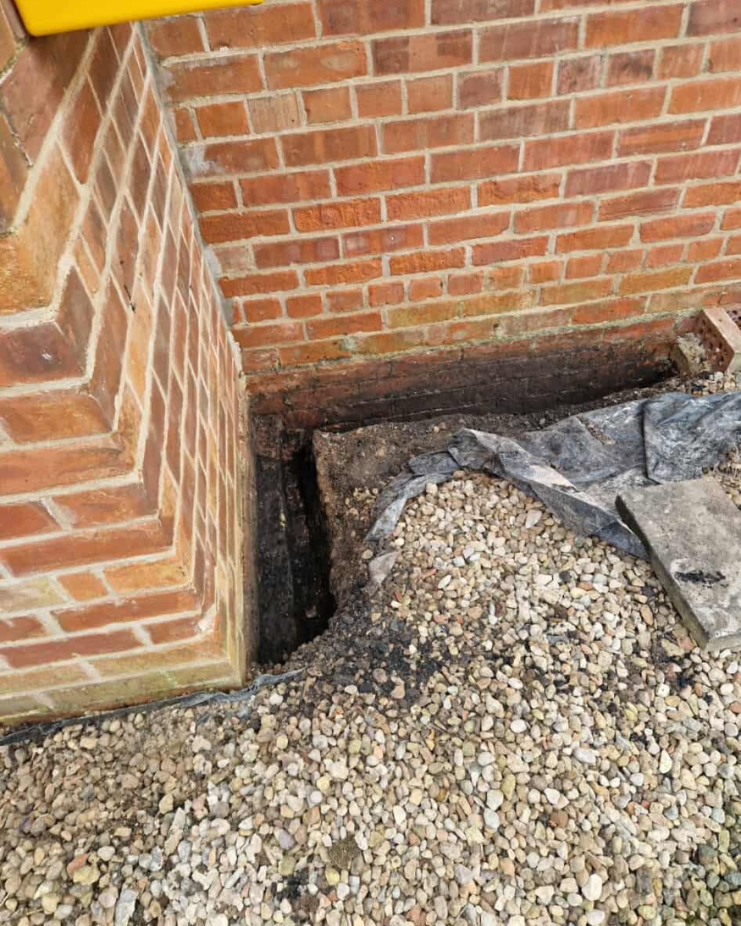 Damp Proofing measures outside of a building