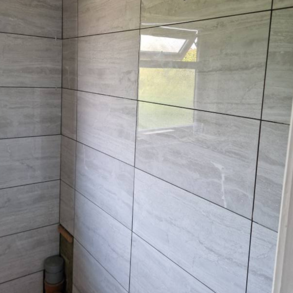 New tiling for a bathroom as part of an installation by J.R.O Home Renovations