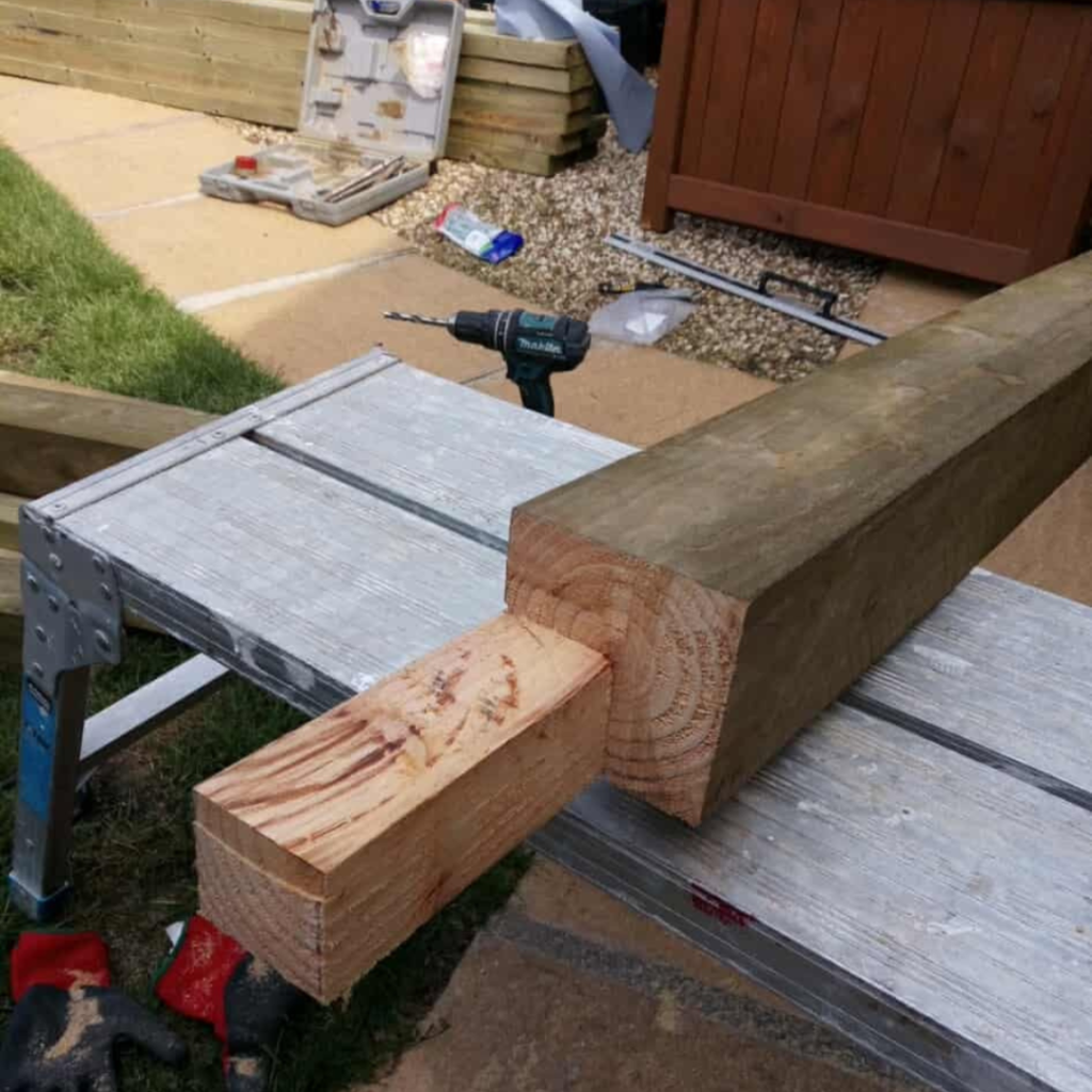 Carpentry being done