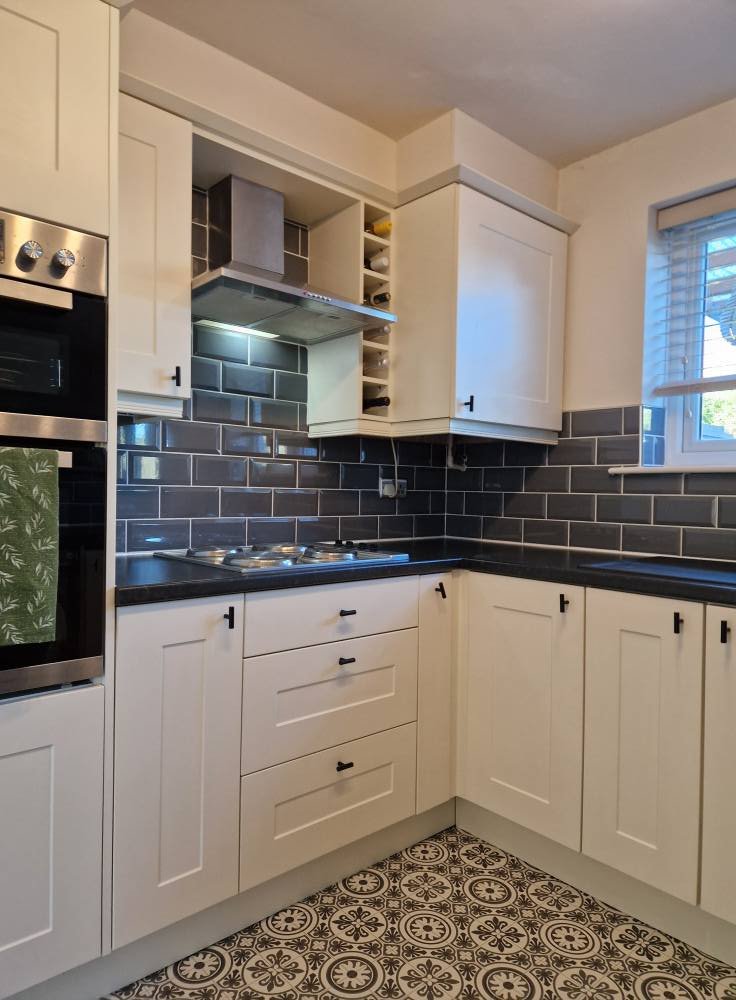 A modern kitchen that has been installed